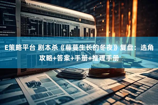 E策略平台 剧本杀《藤蔓生长的冬夜》复盘：选角攻略+答案+手册+推理手册