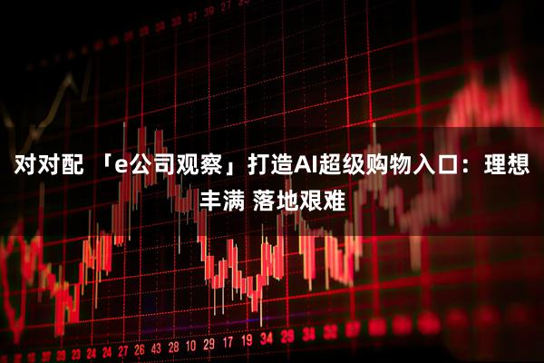 对对配 「e公司观察」打造AI超级购物入口：理想丰满 落地艰难