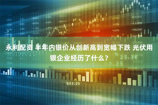 永利配资 半年内银价从创新高到宽幅下跌 光伏用银企业经历了什么?